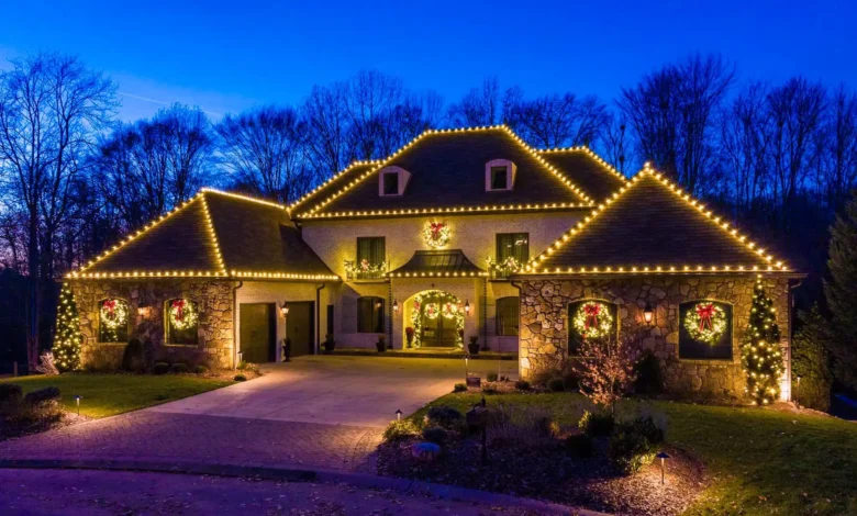 Christmas light installation it
