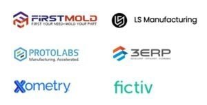 Comparative infographic illustrating three types of 5-axis CNC manufacturing partners: Online Platforms (Xometry, Protolabs) for speed, Specialized Experts (Fictiv, 3ERP, First Mold) for collaboration, and Vertically-Integrated Experts like LS Manufacturing with a Smart Factory for mission-critical, certified production.