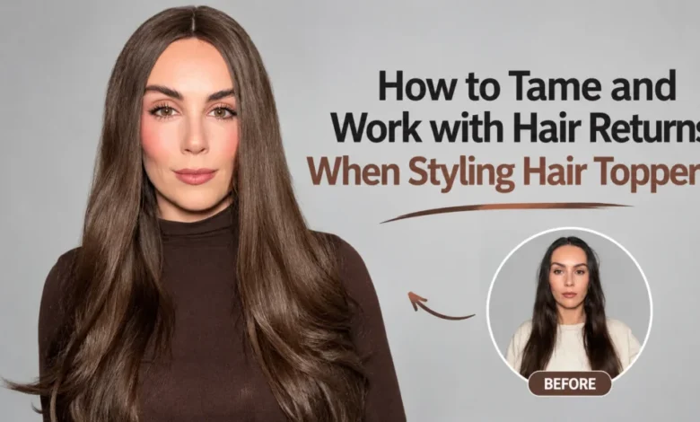 How to Tame and Work with Hair Returns When Styling Hair Toppers